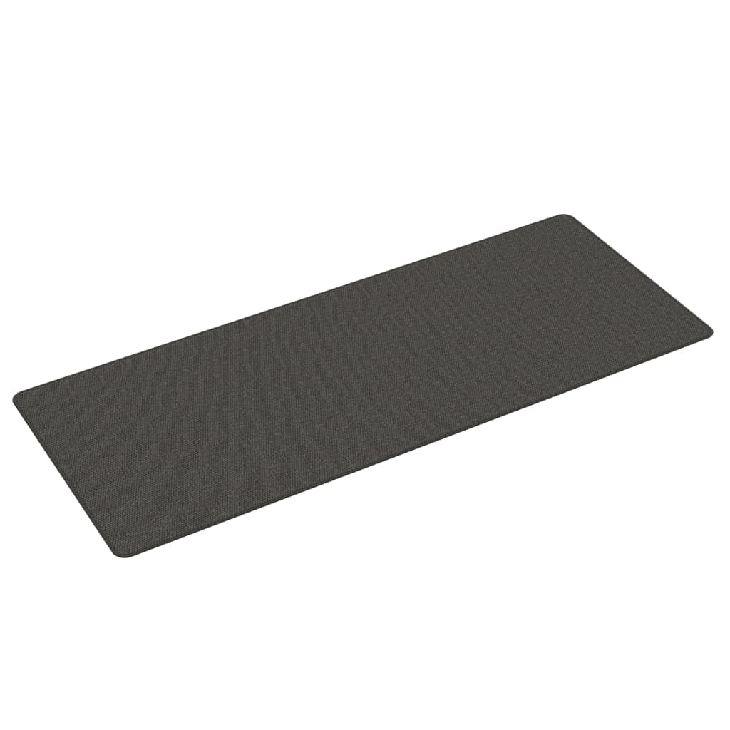 Tapis de passage anthracite 80x200 aspect sisal pour maison