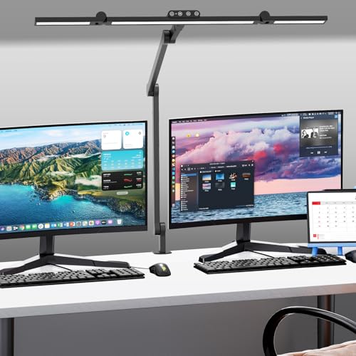 Consejos para Comprar Lamparas para oficina que Puedes Comprar On-line. 50 Sunsign Lámpara de Escritorio LED con táctil, 72cm Regulable Luz de Escritorio,5 temperaturas de color y brillo, CRI90, Lámpara de Mesa con Diseño de Doble Cabezal para...