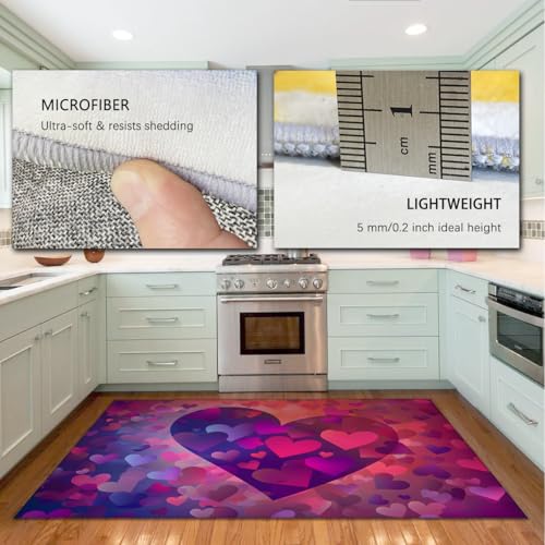 Tapis antidérapant violet 180x240cm lavable pour un entretien facile