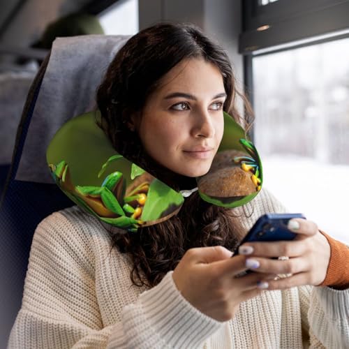 Almohada de Viaje con Estampado Rana Verde miniatura 6