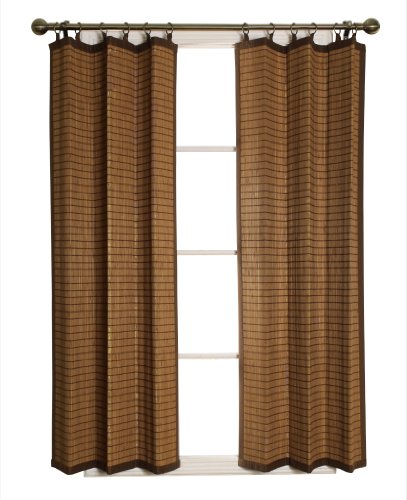 Bamboo Ring Top Curtain Fba_Brp074063-11 Panel, 40" L X 63" H, Colonial Brown #TOP4