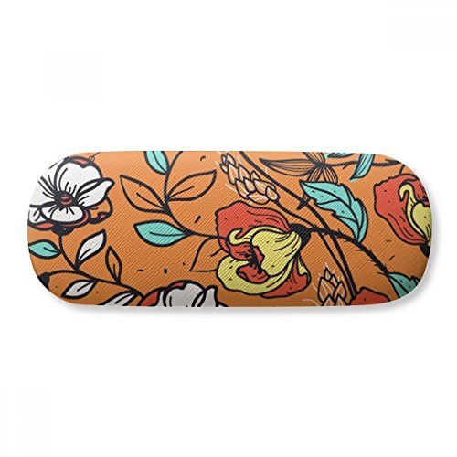 Caixa de óculos laranja Modern Art Lily Camélia, estojo rígido para armazenamento de óculos