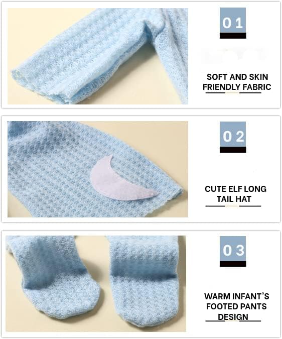 Miniatura 4 de Ylsteed Trajes de fotografía para recién nacidos, conjunto de disfraz de sesión de fotos para niño y niña con mamelucos y accesorios para bebés