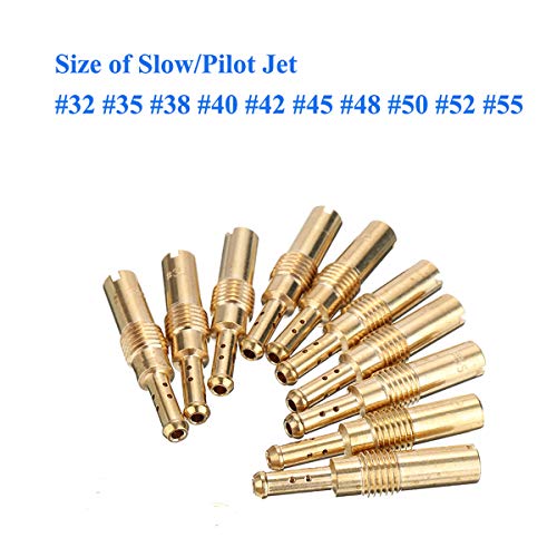 Terberl 30 Pieces Carburetor Main Jet Kit,10Pcs Slow Pilot Jets And 20Pcs Carburetor Main Jets For Pwk Keihin Oko Cvk Koso Pe Pwm #TOP1