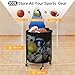 StorageWorks Ball Storage Cart, 200L Rolling Sports Storage, Ball Organizer with Wheels, Garage Sports Equipment Organizer for Basketball, Football, Volleyball