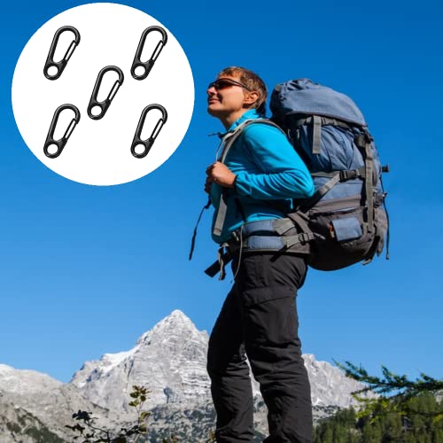 Karabinerhaken, 5 Stück Mini Karabiner, Schlüsselanhänger, Schnalle Feder Rucksack Verschlüsse, für Camping, Reisen, Wandern