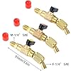 Aliisare Angled Compact Ball Valve 1/4 Inch SAE, Air Conditioning Refrigerant R410A R134A Shut Valve,3PCS R410A R134A Shut Valves #3