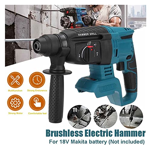 TEMSOOM Hand-Elektrohammer, wiederaufladbarer, bürstenloser, kabelloser Bohrhammer, Schlagbohrmaschine, Abbruch… – Bild 3