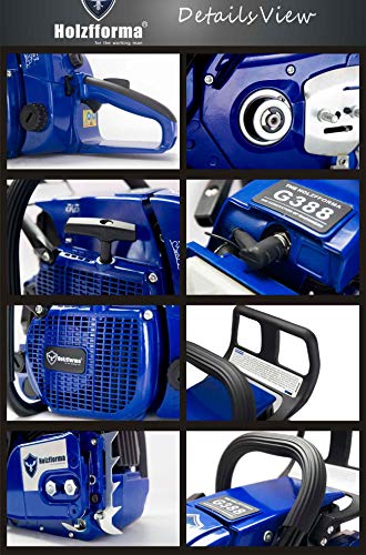 Holzfforma 72cc Blue Thunder G388 Gasoline Chain Saw Power Head Only Without Guide Bar and Saw Chain All Parts are Compatible with 038 038 AV 038 MS380 MS381 Magnum Chainsaw