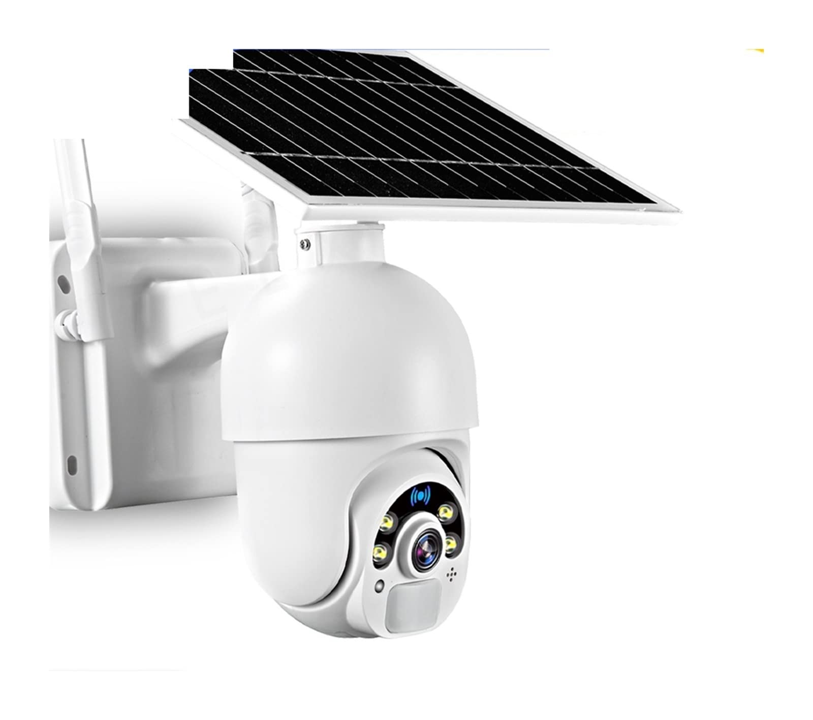 Caméras de sécurité, Caméra IP Solaire 4G extérieure 1080P HD PTZ Surveillance de la Charge Batterie caméra sans Fil étanche Protection sécurité à Usage Domestique(4G Camera Add 32G)