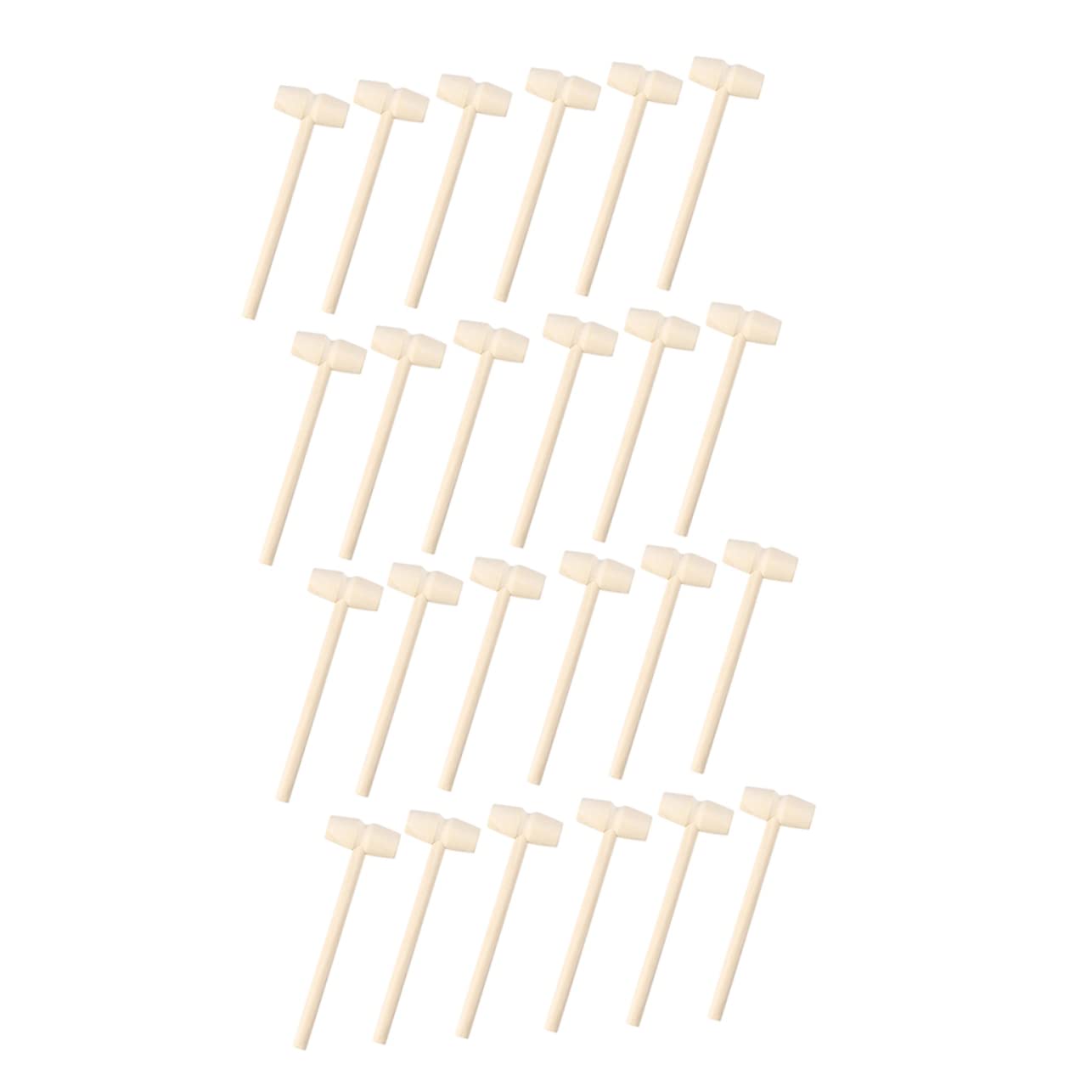 Milisten 24Pcs Mini Wooden Hammer Creative Pounding for Safe Beat for Hand Eye Coordination and Parent Interaction