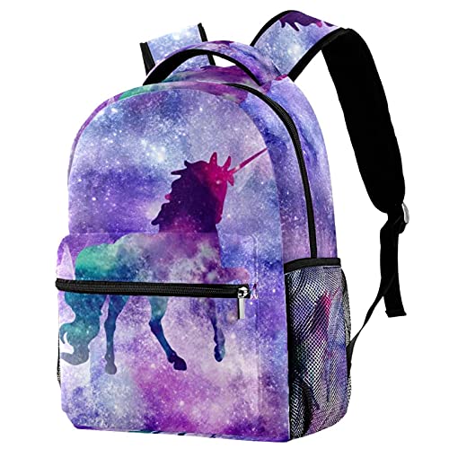 Sac à dos voyage enfant contre le mal de dos avec porte-bouteille extérieur licorne