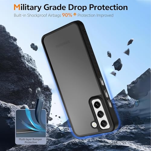 Image of KARWAN️ Shockproof Back Case Cover for Samsung Galaxy S21 FE | Camera Protection Bump |Shockproof Back Case Cover for Samsung Galaxy S21 FE - Black