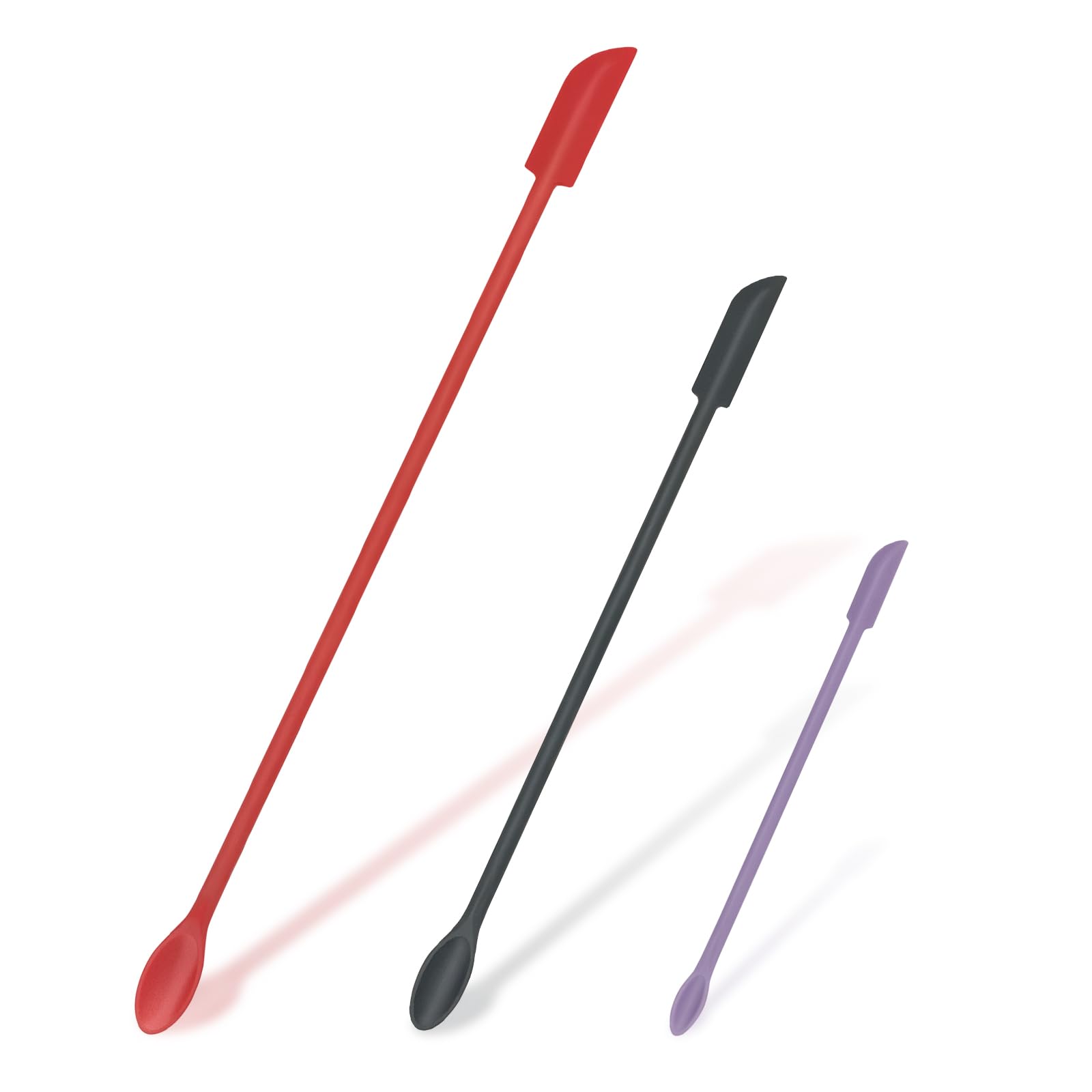 mbestor Mini Makeup Spatula Set, Thin Silicone Rubber Spatula for Thin Jar/Kitchen Bottles/Cosmetic