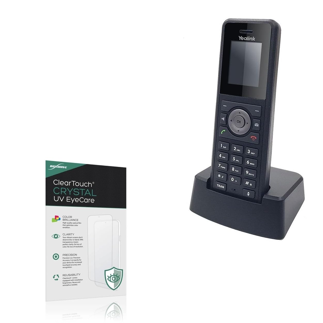 BoxWave Screen Protector Compatible With Yealink W79P - ClearTouch Crystal Anti-UV EyeCare (2-Pack), Filters out Harmful Blue Light Reduce Fatigue