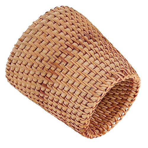 STOBOK 1 Pc Tubo De Almacenamiento De Ratán Lámina Bandeja Organizadora De Escritorio Cuchillería Organizador De Encimera De Cocina Portavasos De Maquillaje Accesorios De Madera Khaki