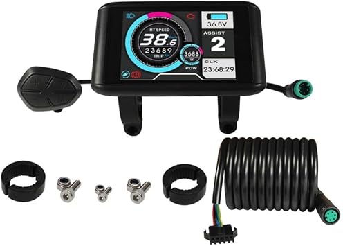 Color LCD Electric Bike Display UKC1 Compatible with APT Protocol for 36V/48V/52V/60V/72V E-Bike Systems, Programmable Sine Wave Controller for Enhanced Performance