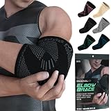 MODVEL [2 Pack Elbow Brace - Compression Support Sleeve for Joint Pain Relief, Recovery, Tendonitis,