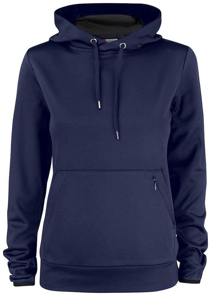 Clique - Felpa sportiva con cappuccio donna Oakdale Ladies autunno/inverno, in poliestere, antivento, per sci, trekking, escursione, viaggio, montagna (blu 3XL)