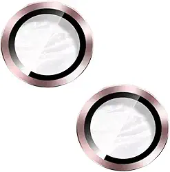 Kit 2 Película Lente Câmera Compatível Com iphone 13 tela de 6.1 Lisa Proteção Rose