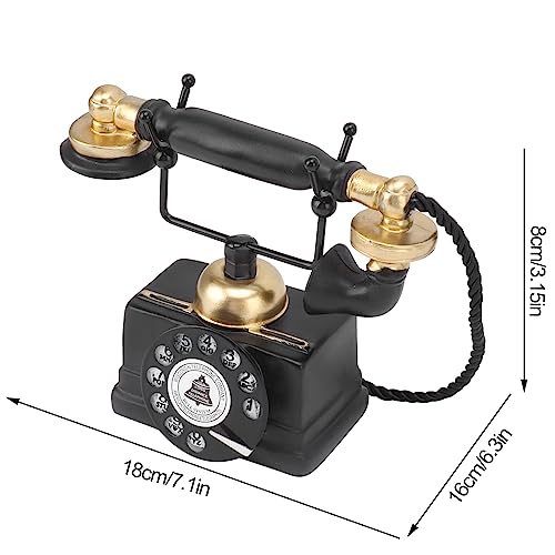 RXMORI Vintage Roterande Telefonmodell för Fönsterdekor & Café