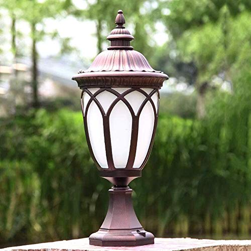Mopoq European Style Villa Solar Column Headlight Home Door Post Outdoor Garden Light Ip65 Waterproof And Rustproof E27 Fence Street Light Outdoor Post Lights #TOP2
