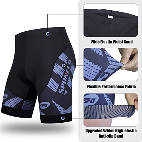 Image of sponeed Men's Cycling Shorts Padded Bicycle Riding Pants Bike Biking Clothes Cycle Wear Tights