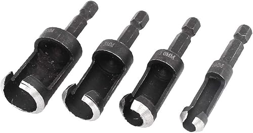 X-DREE 4pcs Carbon Steel Wood Work Hole Cutter Cutting Power Tool Drill Bit Set(4 piezas de acero de madera cortador de orificio de trabajo de corte