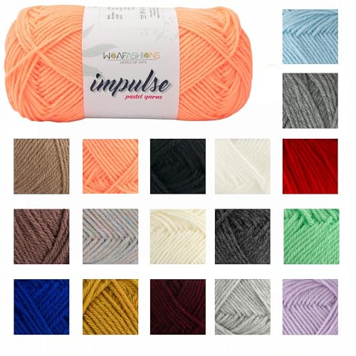 Image of WOAFashions Impulse Hand Knitting & Crochet Yarn (Bawa Orange) (100gms - Pack of 1)