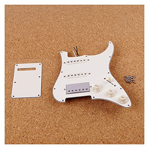 Chargé précâblé Guitare Électrique De 10 Trous Préwired PickGuard Set Blanc pour Guitare Électrique - Les Beatles, Paul McCartney, John Lennon, RIngo Starr, George Harrison Chargé précâblé Guitare Électrique De 10 Trous Préwired PickGuard Set Blanc pour Guitare Électrique – Image 3