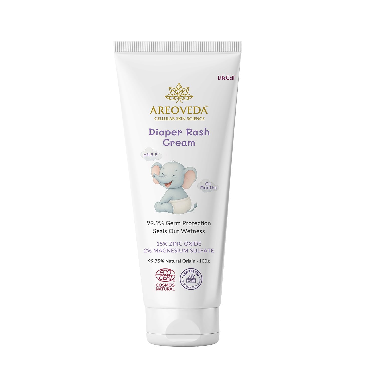 AreoVeda Unscented Diaper Rash Cream (100 gm),15% Zinc Oxide, Protects From 99.9% Germs, Seals Out Wetness, Reduces Diaper Rash Discomfort, Suitable for Newborns, Lab Tested, ECOCERT Certified-image-18