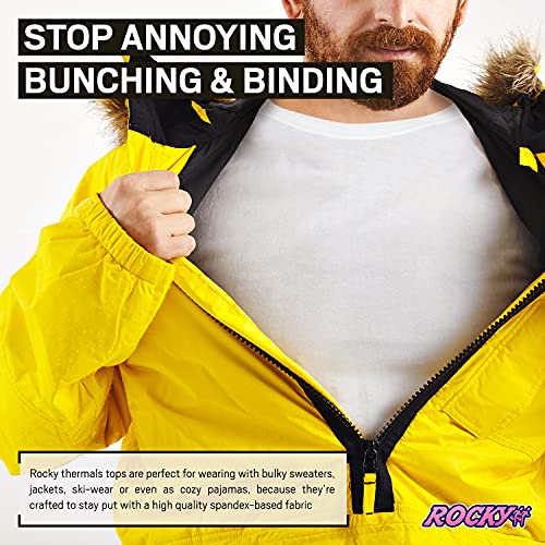 Rocky Mens Thermal Base Layer Top Heavyweight Long John Underwear Shirt Insulated for Outdoor Ski Warmth Extreme Cold Pajamas3