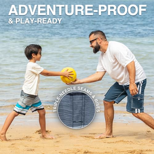 Image of Kanu Surf Boys' Impact Stripe Swim Trunk
