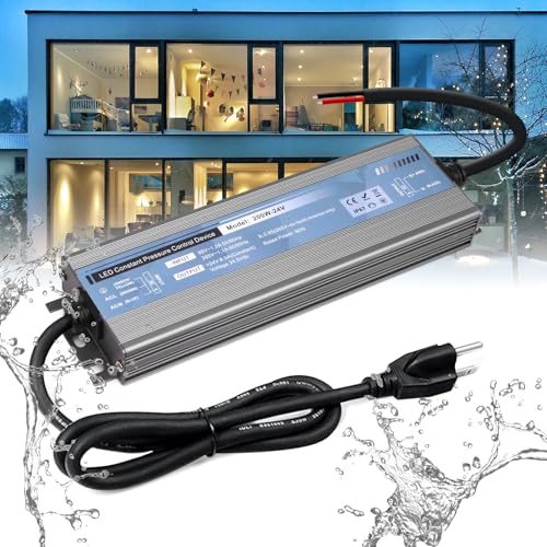 Image of QNNP LED Driver 200 Watts 24V DC with Plug, Low Voltage Transformer Waterproof IP67 Power Supply Transformer Adapter AC 85V-265V to 24V DC, LED Power Supply for Indoor Outdoor Lighting