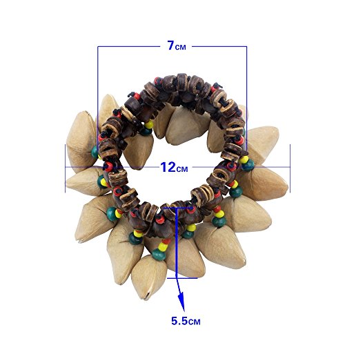 Mowind MW022 African Tribal Style Nuts Shell Bracelet Dora Nut Handbell Percussion Accessories thumb #4