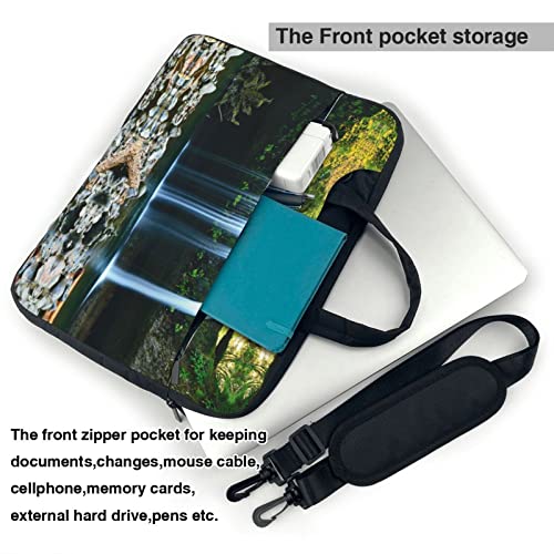 Bolso maletín para laptop con impresión de cascada miniatura 4