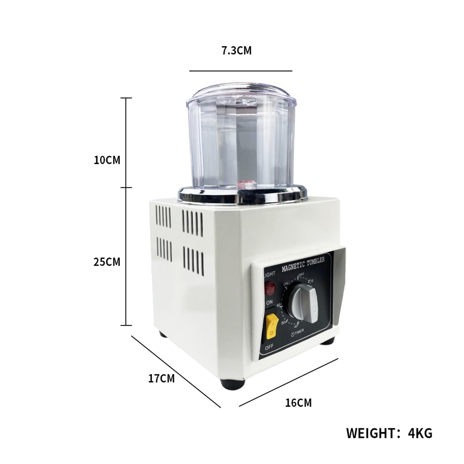 Pulidor de joyas, Máquina de pulido magnético KT-90 vaso AC Mini pulidor joyería Diy herramienta limpieza acabado