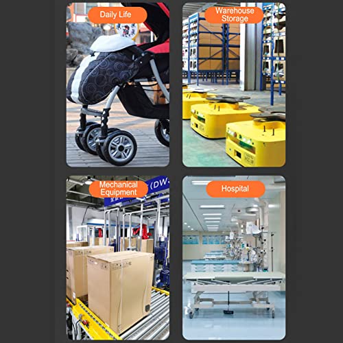 Roulette en nylon 4 pouces plaque fixe robuste pour machine industrielle - 4