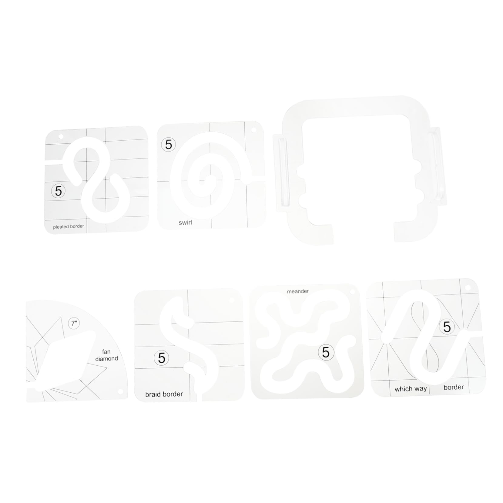 EXCEART 7 Piezas Plantilla De Regla Para Patchwork Regla Transparente De Acrílico Para Manualidades Patrones De Bricolaje Para Ropa