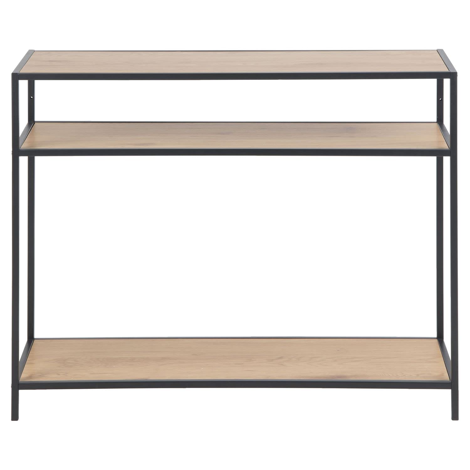 Toilinux.com Console Sireine a 3 piani in MDF e metallo, colore: Beige e Nero