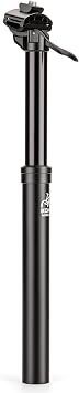 Dropper Seatpost 27.2 / 30.9 / 31.6 mm   400 mm   125 mm Travel   Lightweight Aluminum Telescopic Seatpost with Cartridge System & Single-Bolt Clamp for MTB / eBike / BMX