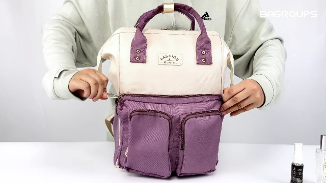Zaino Fasciatoio BAGROUPS - Borsa Multifunzione Per Mamma, Con Tasche Isolanti, 40x30x20 Cm - Foto 11