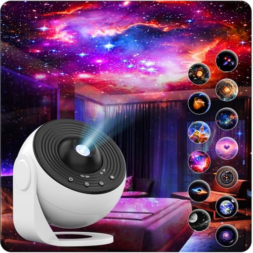 Galaxy Projector Pro for Bedroom, 13 in 1 HD Planetarium Projector with Timer,Nebula & Milky Way...