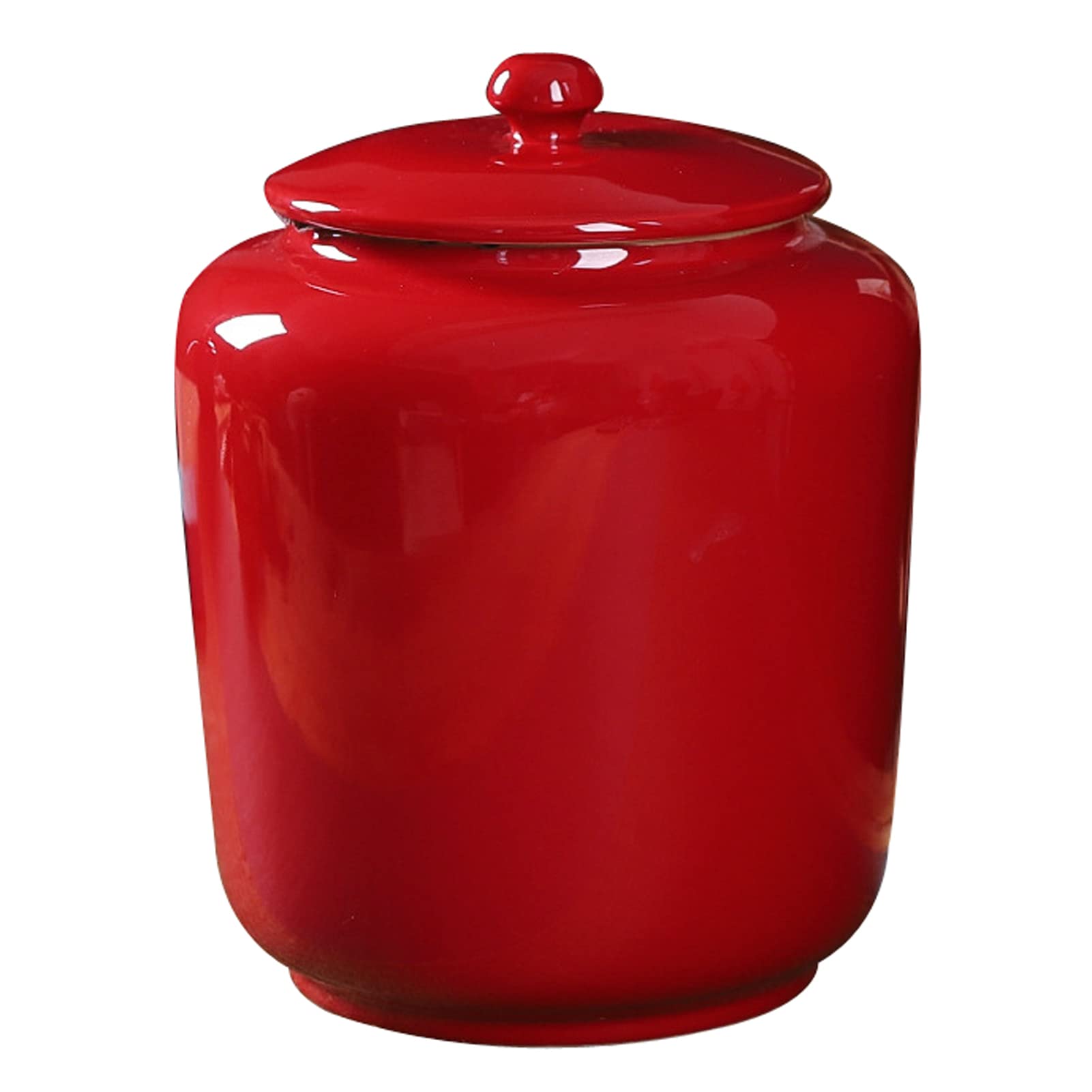 Urny dla zwierząt, Duża urna na prochy ludzkie dla dorosłych, ceramiczna pamiątkowa – eksponat w domu(Red,4100ml)