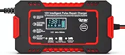 Carregador de Bateria Automotivo Inteligente 12V Bivolt com Display Digital e Proteções Ideal para Carro, Moto e Caminhão Evita Sobrecarga Curto-Circuito e Superaquecimento Premium.