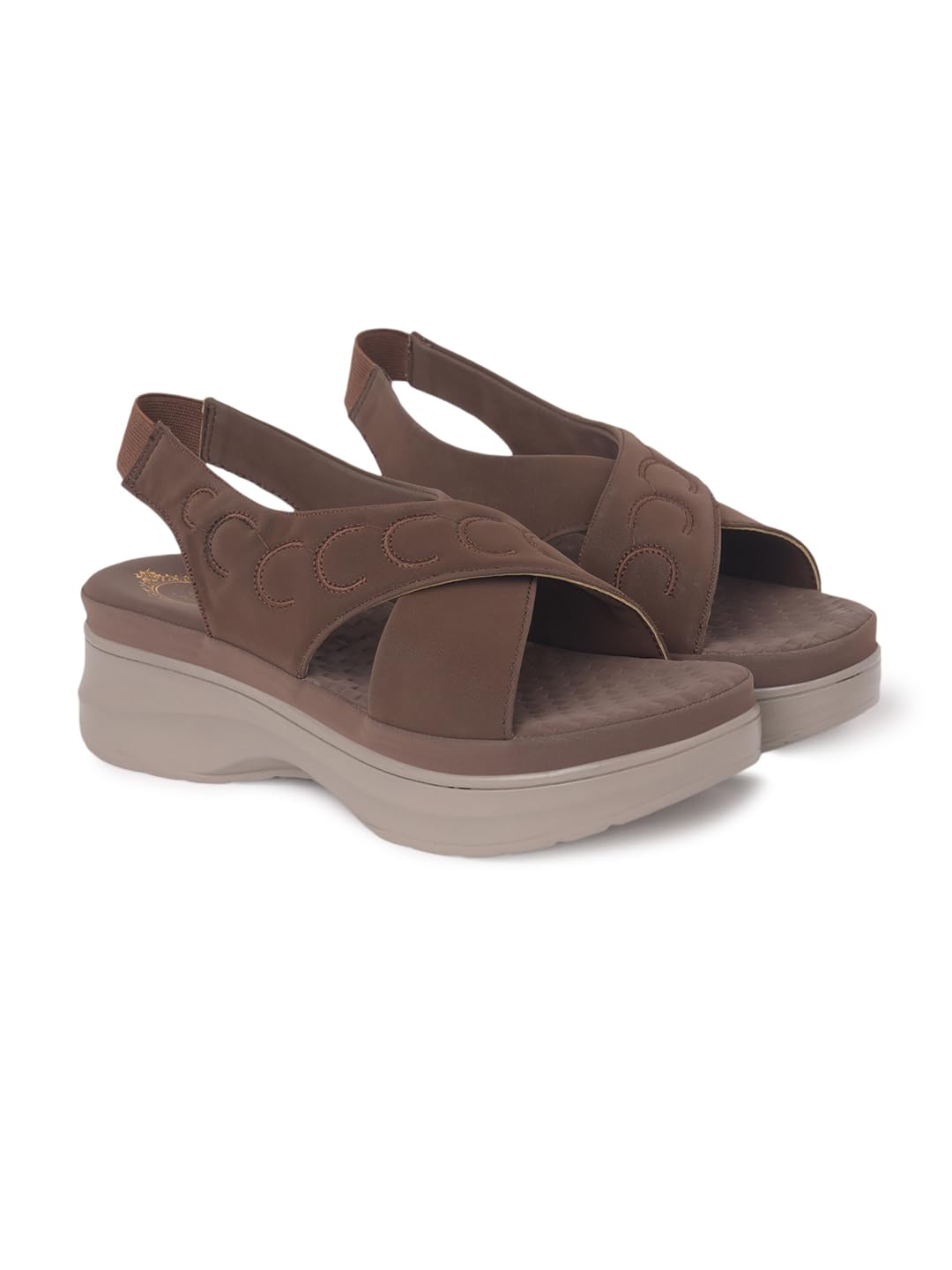 Women's Wedge Heel Sandals | Open Toe Slip-On Mid Heel Fashion Sandals | Lightweight Casual & Office Footwear-image-20