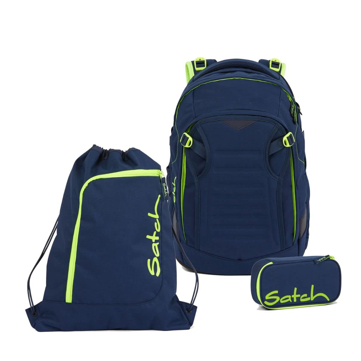 Satch Match Schulrucksack Set 3tlg. inkl. Schlamperbox u. Sportbeutel