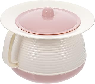 Mikikit Chamber Pot, Unisex Chamber Pot with Lid Spittoon Chamber Bucket Portable Potty Pee Pot Bucket Bedpan Bedside Potties Reusable Camping Toilet Portable Urinal for Women Men Indoor Outdoor