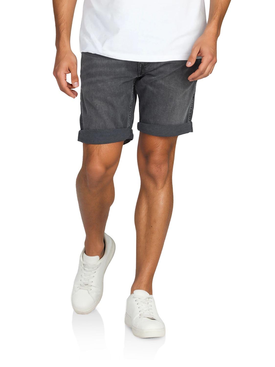 Replay Jeans Shorts Herren Stretch Kurz Slim Fit New Ambass Kurze Hosen Bermuda Shorts Sommer Denim Einfarbig Blau Schwarz 30 31 32 33 34 36 38 40 42
