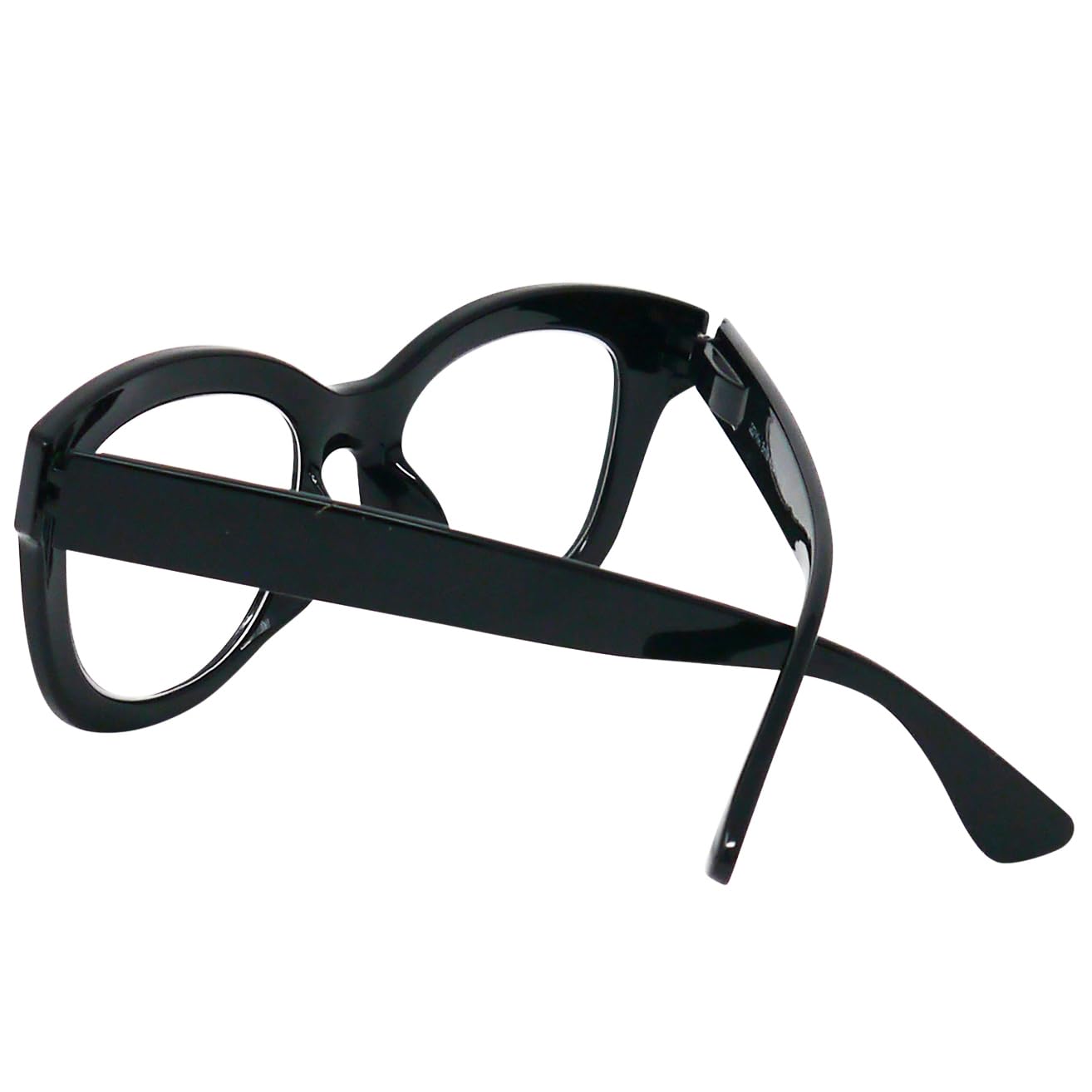 Mini Brille Occhiali da Lettura Rettangolari con Montatura Grande in Plastica, Occhiali Oversize Donna